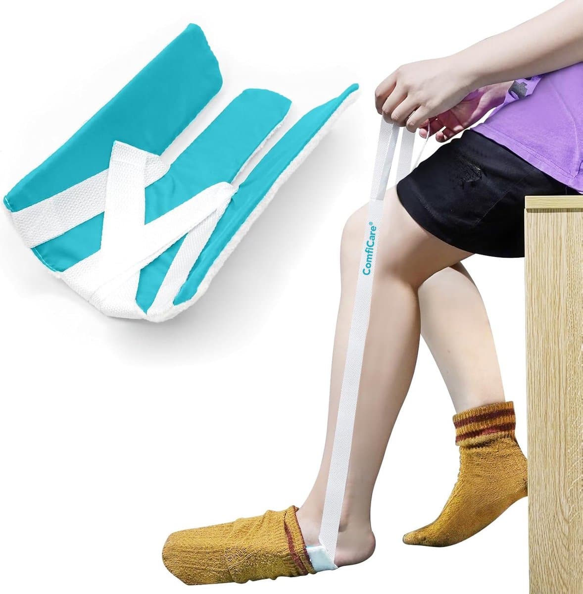 Sokaantrekker - Sokken Aantrekhulp - Aantrekhulp Sokken - ONE-SIZE - Aantrekhulp - Hulp Bij Sokken Aantrekken - SockSlider - Sok Aantrekhulp - Sokken Hulp - Aantrek Hulpmiddel - Aantrekhulp voor sokken - Schoenlepel sokken - NIET voor steunkousen ...