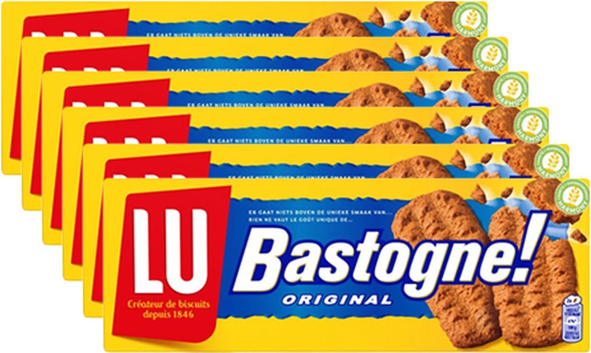 LU Bastogne Original Koekjes 6 x 260g - Knapperige koek - Geschikt voor Bodem Cheesecake Taart - Snoep, Koek, Chocolade (EAN: 7622210993663)