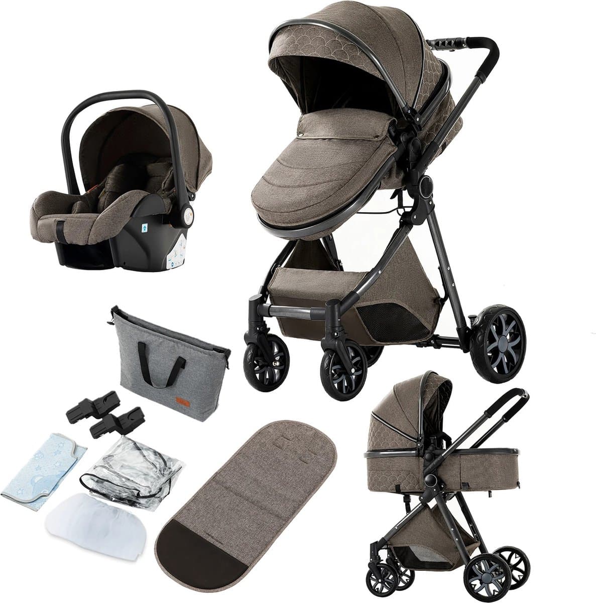 RM Store® 3 In 1 Kinderwagen - Luxe Buggy - Baby Stroller - Baby Autostoel - Lichtbruin - Incl Accessoires (EAN: 6152738270294): Waarom een 3‑in‑1 überhaupt