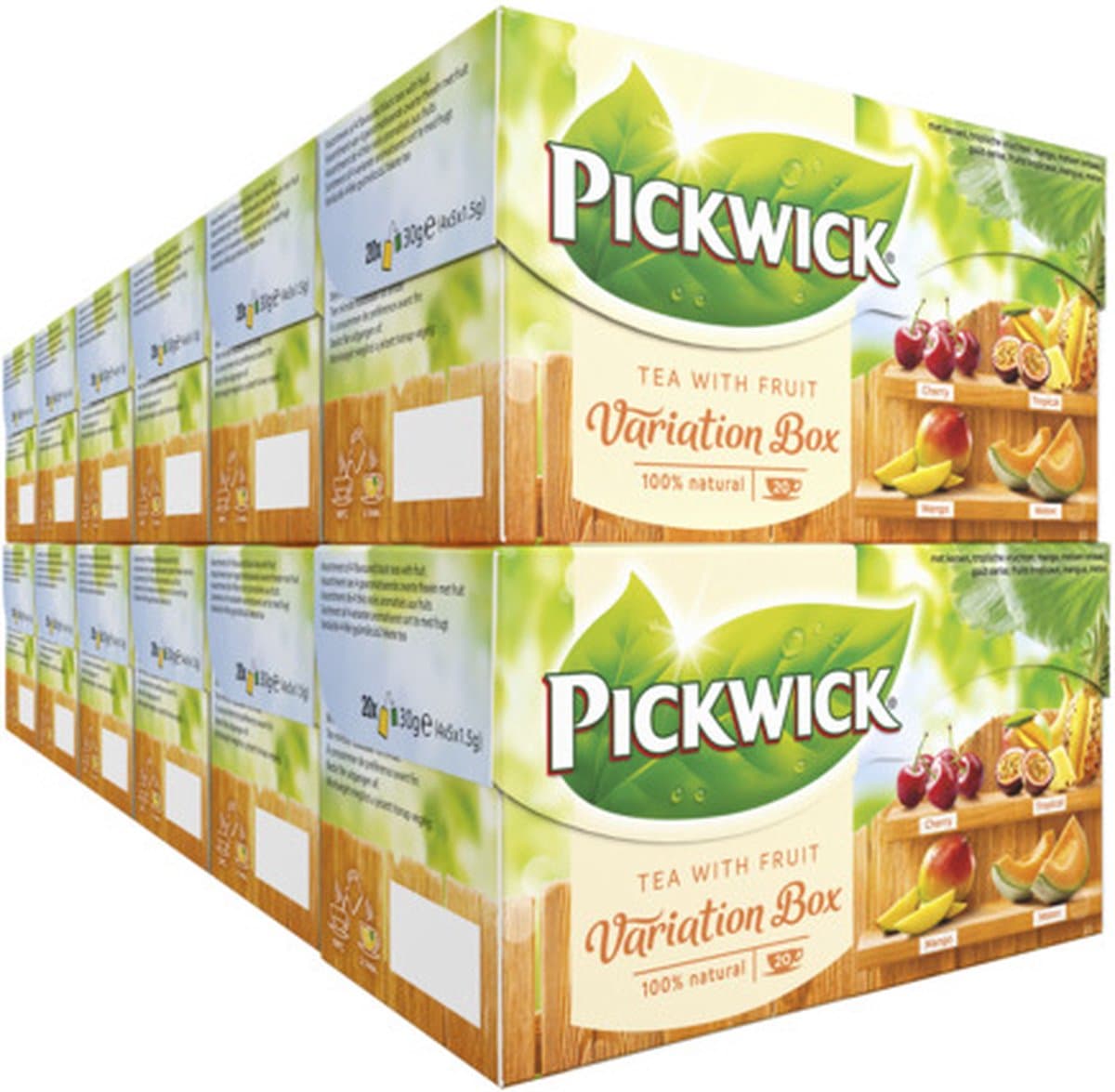 Pickwick Fruit Thee Variatie Oranje - 12 x 20 theezakjes (EAN: 8711000278338): Eerste indruk kleur, geur en de belofte van tropen