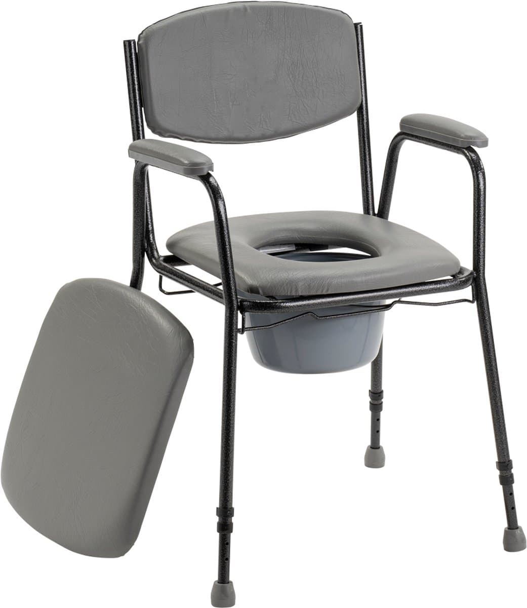 In hoogte verstelbare toiletstoel / postoel / WC stoel met zachte zitting. Tot 130 kg belastbaar. (EAN: 8720849880442): Waarom deze stoel een blijvertje is