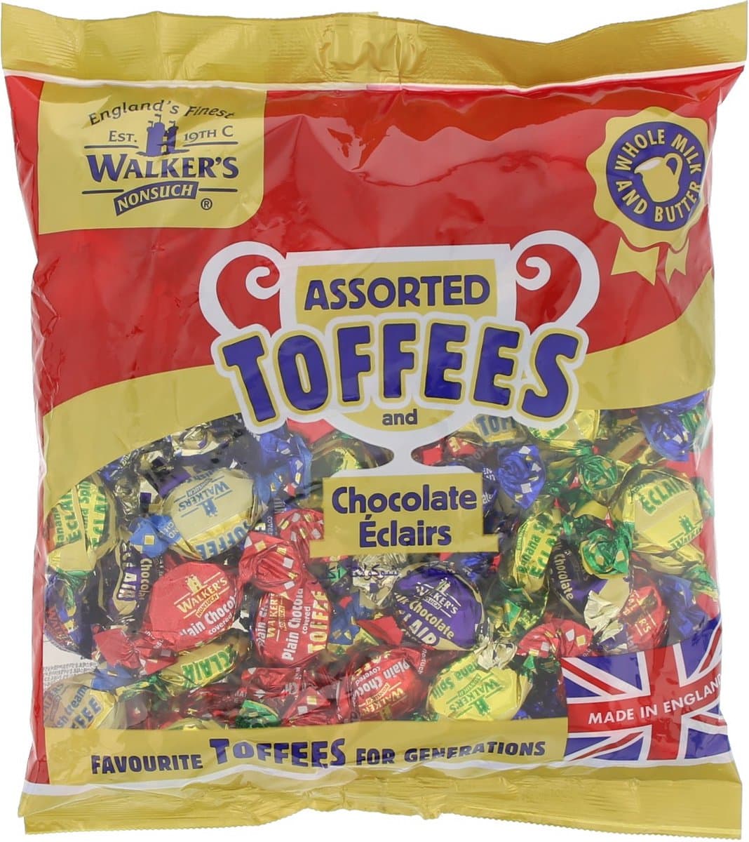 Walkers Toffees assorted toffees and chocolate eclairs - Zak 750 gram (EAN: 5010169157441): Waarom ik er überhaupt naar keek