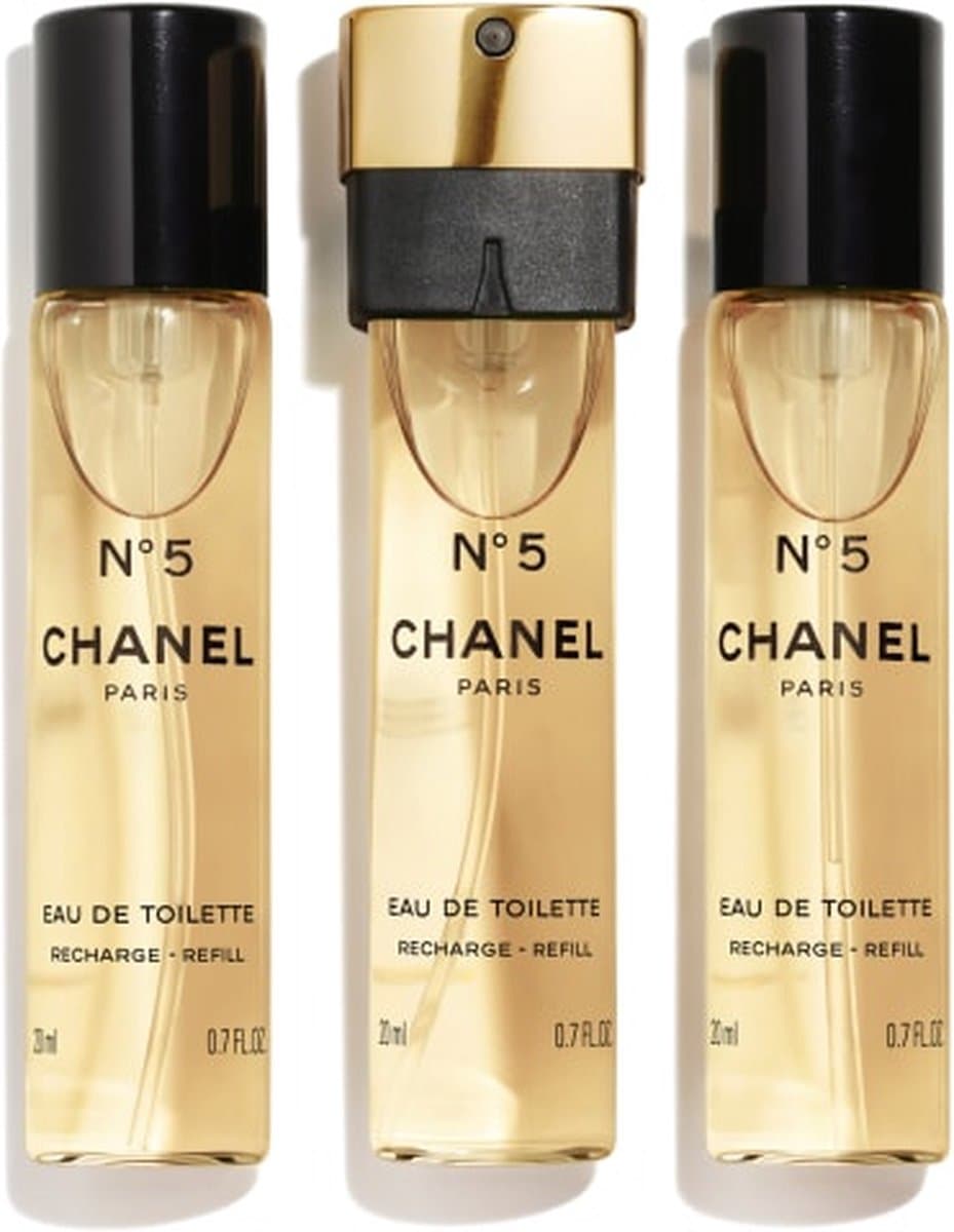 Chanel N°5 Twist and Spray Refill - 3 x 20 ml = 60 ml - eau de toilette - navullingen (EAN: 3145891055719)