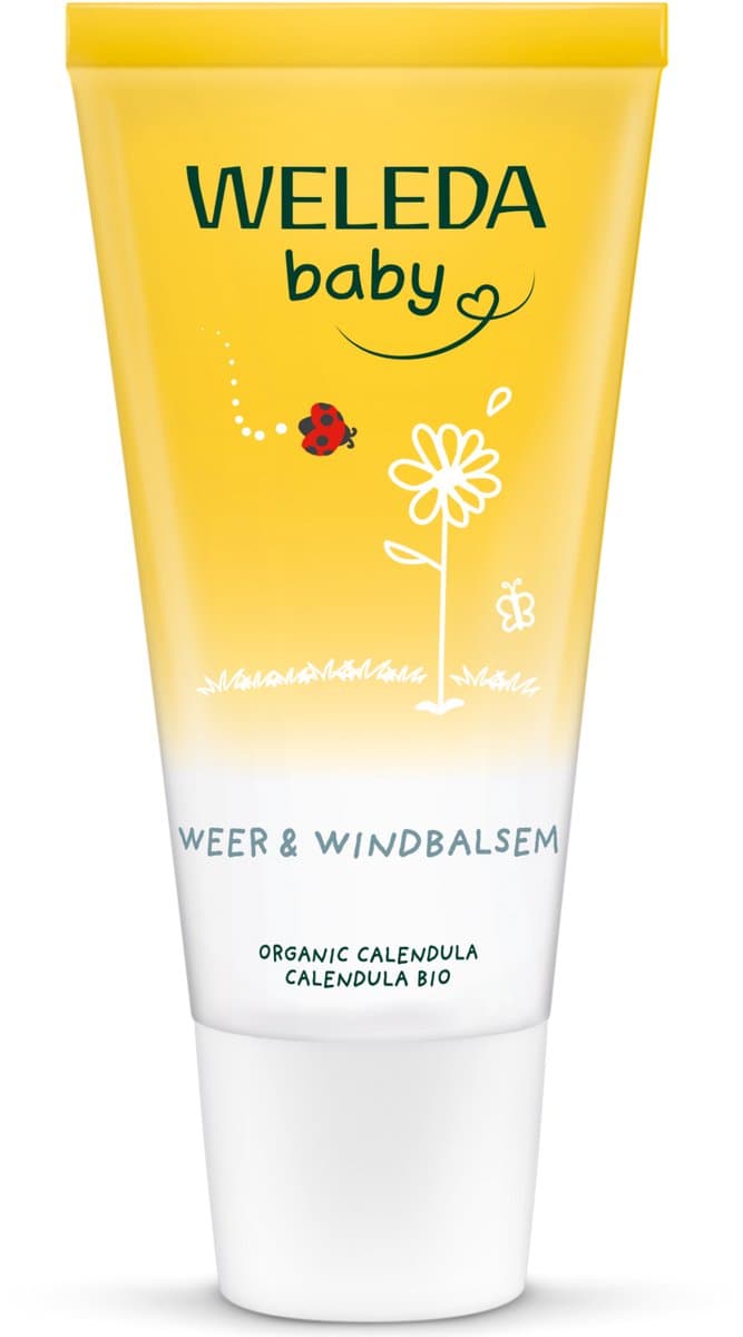 WELEDA Baby Weer en Windbalsem - Calendula - Intensieve Verzorging bij Guur en Koud Weer - Vormt Natuurlijke Beschermlaag Zonder Huid Af Te Sluiten - 100% Natuurlijke Ingrediënten - 30ml (EAN: 4001638096638)
