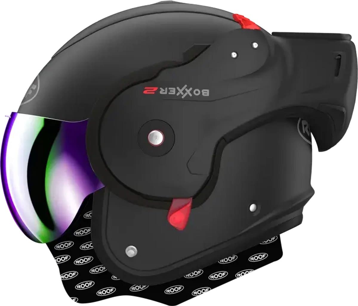 Roof RO9 Boxxer 2 Matt Black Shadow Quartz - Systeemhelm - Maat XL - Boxer helm - Motorhelm - ECE 22-06 gekeurd (EAN: 3662305018974)