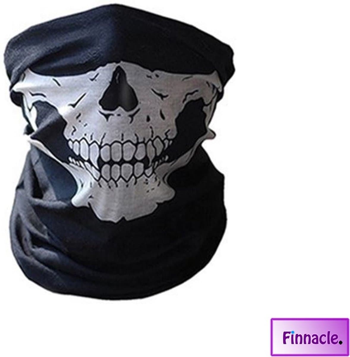 Finnacle - Balaclava Gezicht Shield Tactische Masker Wit 3D Schedel Sport Nek Warm Volgelaatsmasker Winddicht Motorfiets Mondkap Ski Outdoor Sport (EAN: 8720783400386)