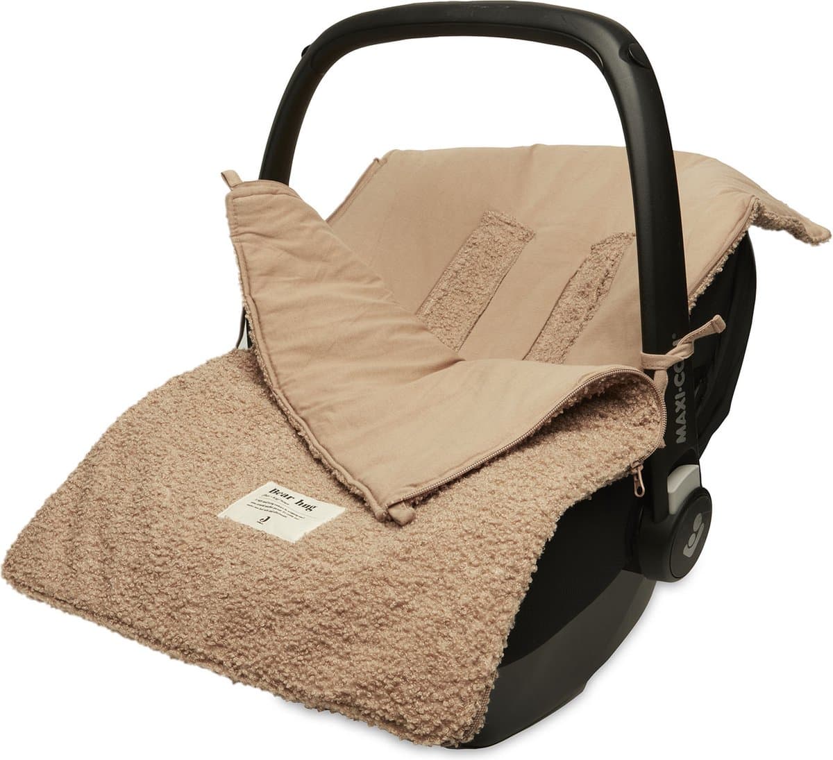 Jollein - Voetenzak voor Autstoel & Kinderwagen (Boucle - Biscuit) - Polyester - Footmuff Maxi Cosi, Kinderwagen of Autostoel - 42x82cm (EAN: 8717329369726)