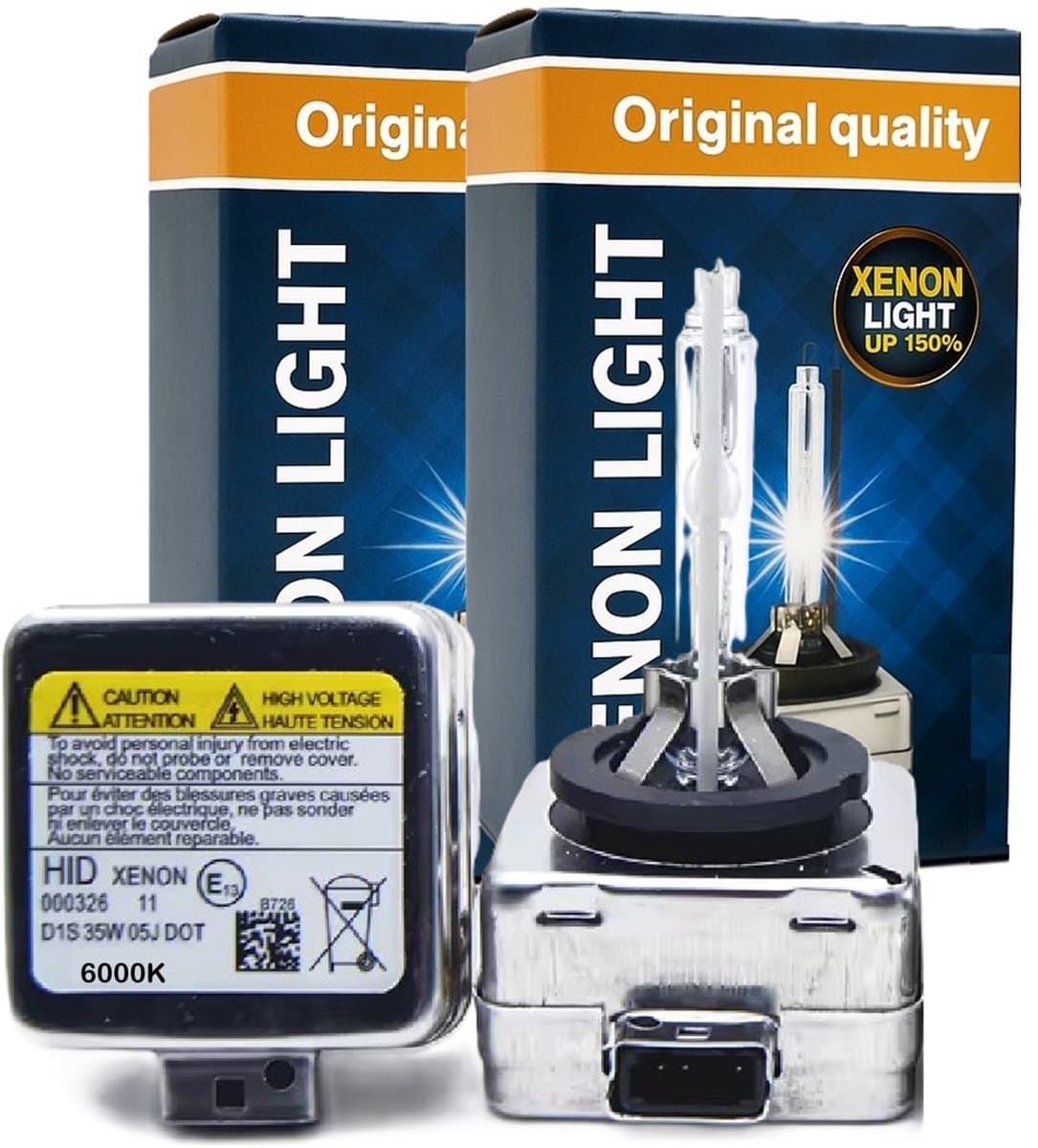 Premium Xenonlampen D1S 35W – 6000K Helder Wit Licht – Set van 2 Stuks – Premium Vervanging voor BMW, Audi, Mercedes & meer (EAN: 8721425480353)