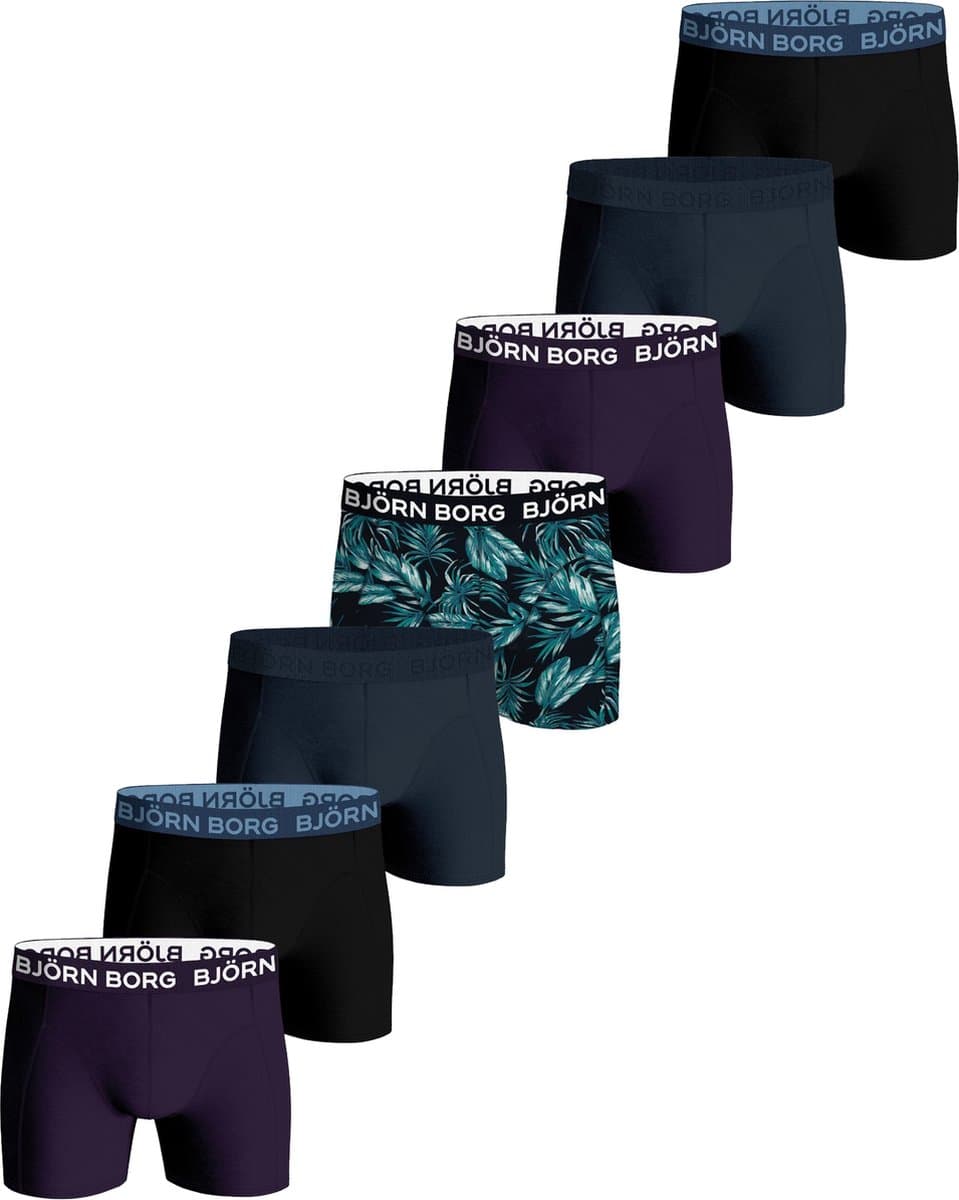 Björn Borg - Cotton Stretch Boxershorts Heren (7-pack) - Multi Kleuren - Maat M (EAN: 7321465556837)