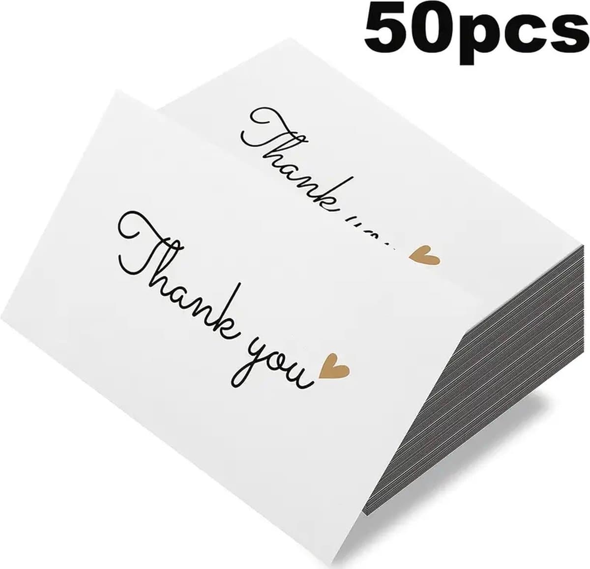 Bedankt Kaartjes Set - Thank You Cards - 50 stuks - Kleine onderneming - Pakket verzend kaartjes - 90 x 54 mm (EAN: 6152907117146): Wat maakt deze kaartjes zo bijzonder