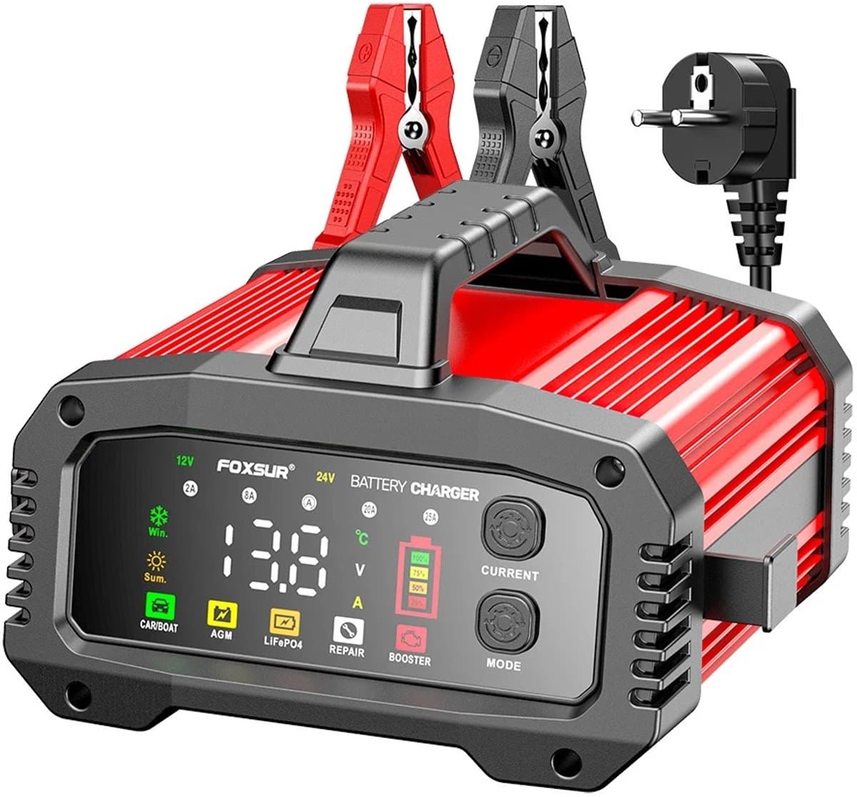 Waves - Acculader auto - Acculader motor - Jumpstarter voor auto - Jumpstarters - Slimme Auto Acculader - 12 V/24 V - Draagbaar (EAN: 6153101448401)