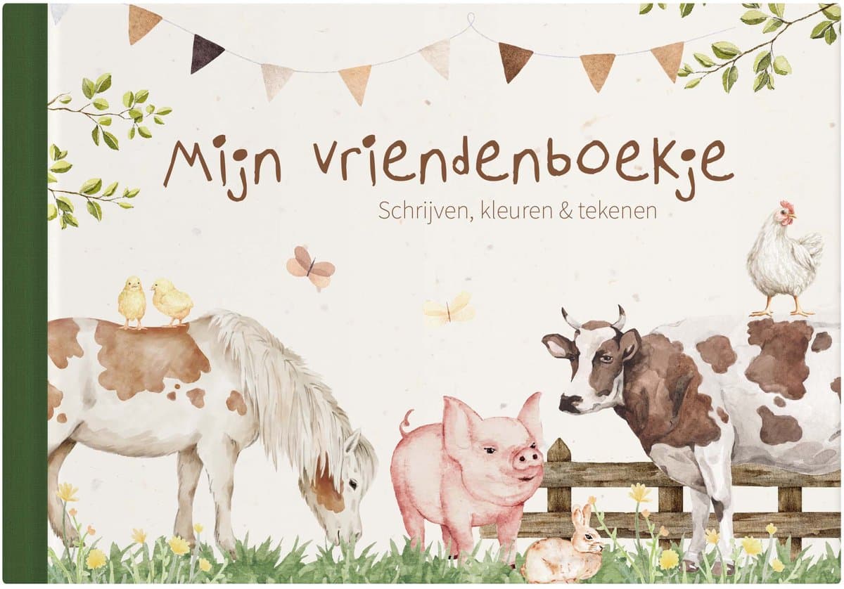 Vriendenboekje jongens - vriendenboekje meisje - vriendenboekje boerderij - boerderijdieren - kleuters - vriendenboekjes - kleuren en tekenen - Writemoments (EAN: 6097332983914)