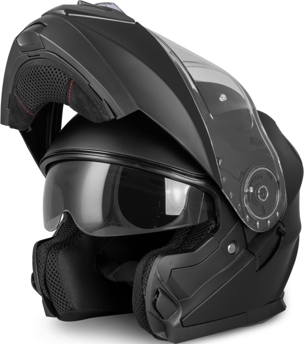 VINZ Santos Systeemhelm - Motorhelm ECE 22.06 Gekeurd - Scooterhelm & Brommerhelm - XS tm XXL - Mat Zwart - M (EAN: 8720574323542): 📌 Waarom een systeemhelm