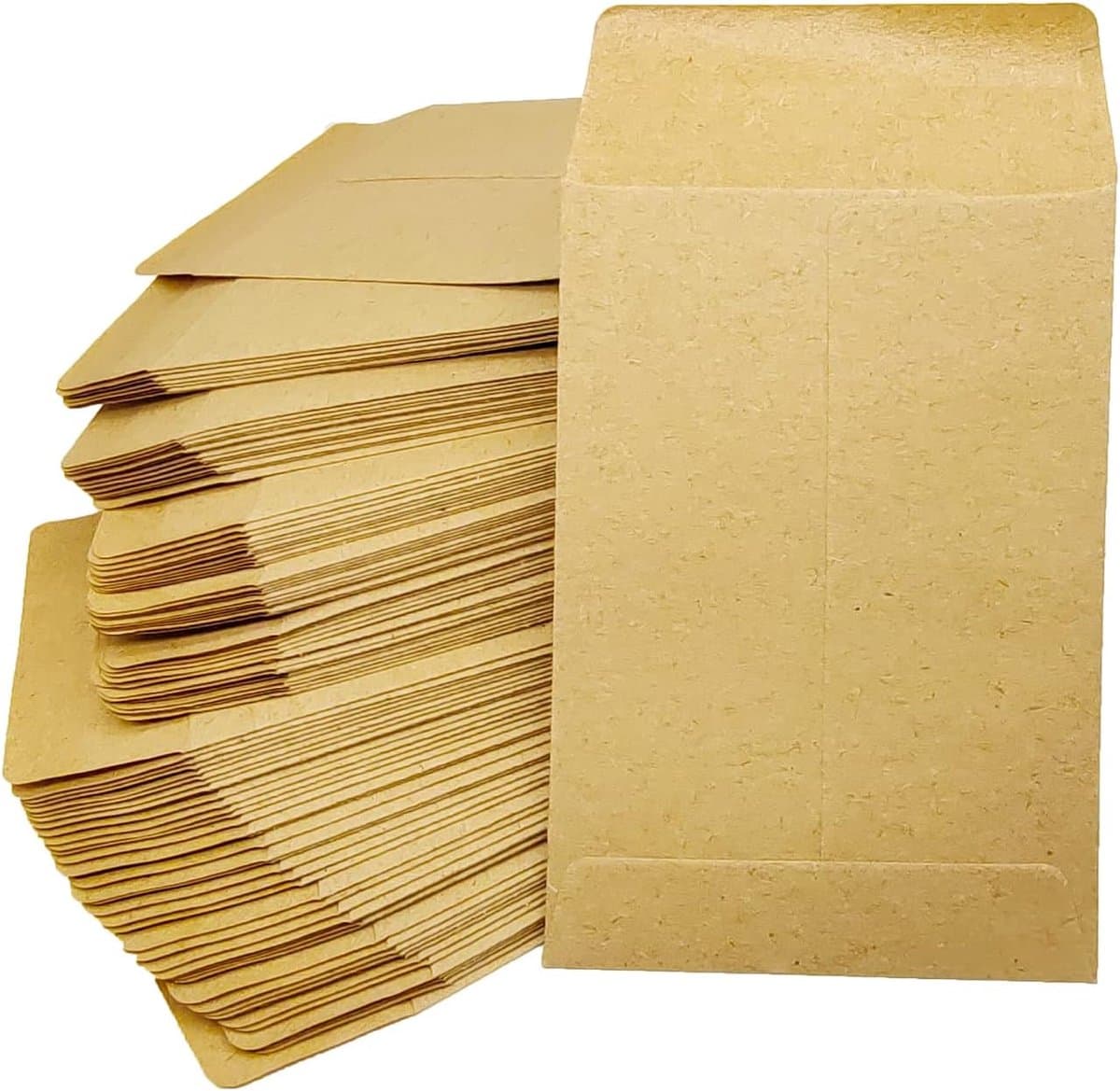 100 Stuks - Mini-zakjes Van Kraftpapier - Papieren zakjes - 10x6 cm - Bruin - Cadeauzakjes / Verpakking zakjes - Zaadzakjes van kraftpapier - Enveloppen - Zelfklevende - Voor zaden, kleine onderdelen, postzegels of opbergzakjes voor tuin, kantoor ...