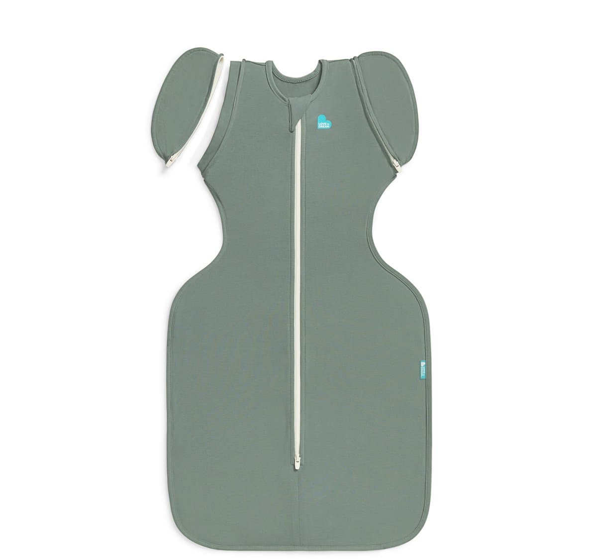 Love to Dream™ Babyslaapzak Swaddle Up™ - Inbakeren afbouwen - Baby 3-6 maanden - 6-8.5 kg - All Season - Dark Olive (EAN: 9343443000840)