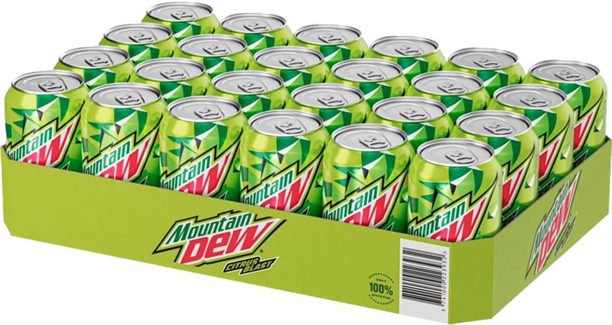 Mountain Dew - Citrus Blast - Frisdrank - 24 blikken a 0,33 Liter (EAN: 8720938893780)