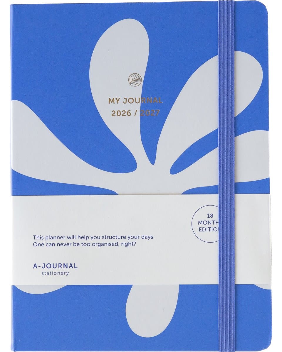 My Journal 18 Maanden Agenda 2026/2027 Abstract Blauw (EAN: 8721154632320): **Wat is *My Journal 18 Maanden Agenda***