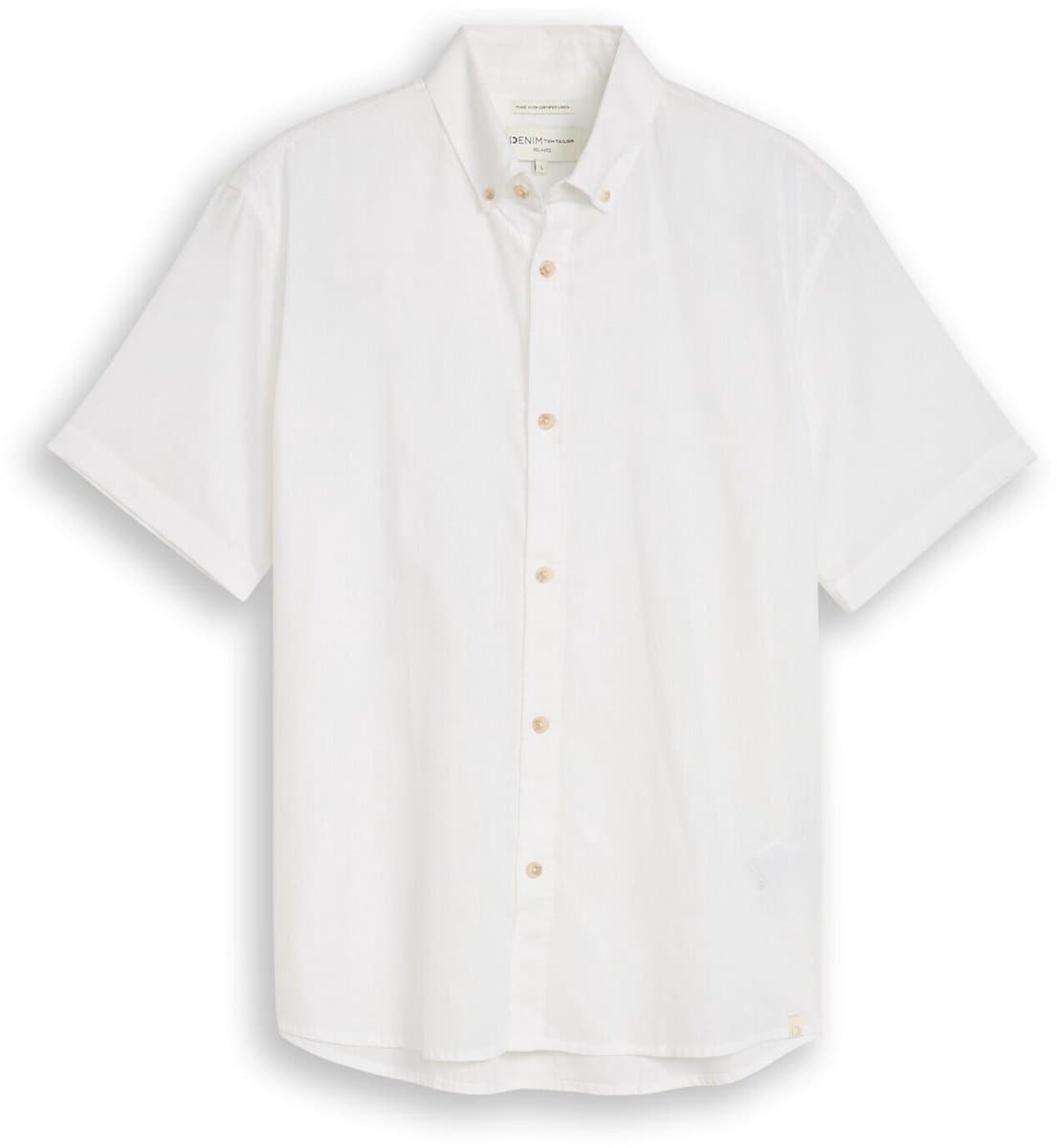 Tom Tailor Denim - Relaxed fit overhemd met korte mouwen en linnen - Maat XXL - White (EAN: 4069403271079): 1️⃣ Waarom ik dit overhemd zo enthousiast vind