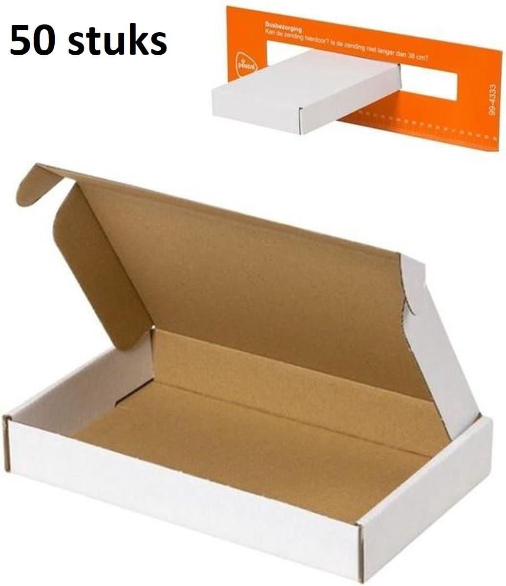 50x Stuks Brievenbusdoos A6 brievenbusdozen - 180x115x28 mm - verzenddoos met bovenklep (EAN: 8719669040945)
