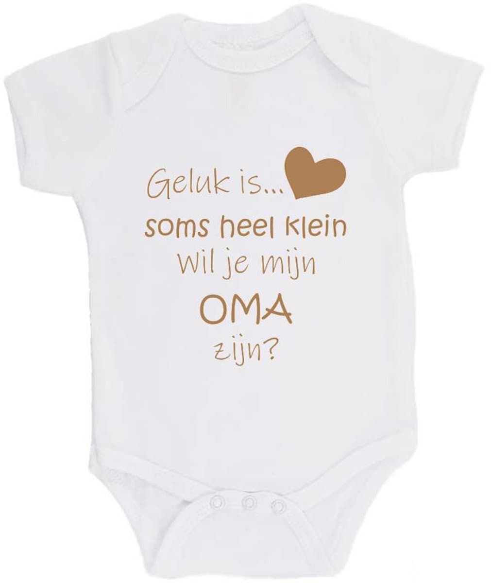 100% katoenen Romper Zwangerschap Aankondiging 2.0 "Geluk is soms heel klein wil je mijn OMA zijn?" Unisex Katoen Wit/cappuccino Maat 56/62 (EAN: 6151021635659): Waarom ik meteen verliefd werd