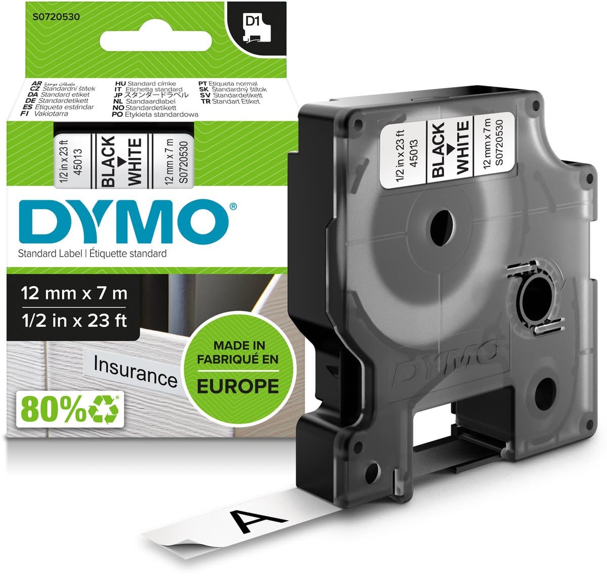 DYMO originele D1 labels | Zwarte Tekst op Wit Label | 12 mm x 7 m | Zelfklevende etiketten voor de LabelManager labelprinter | gemaakt in Europa (EAN: 5411313450133): Waarom ik überhaupt naar D1‑labels zocht