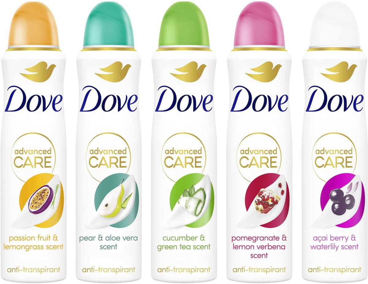 Dove - Deodorant Spray Mixset - Advanced Care Anti-Transpirant Go Fresh - 5 x 150 ml (EAN: 8721201960819): Waarom een mixset (En waarom deze)
