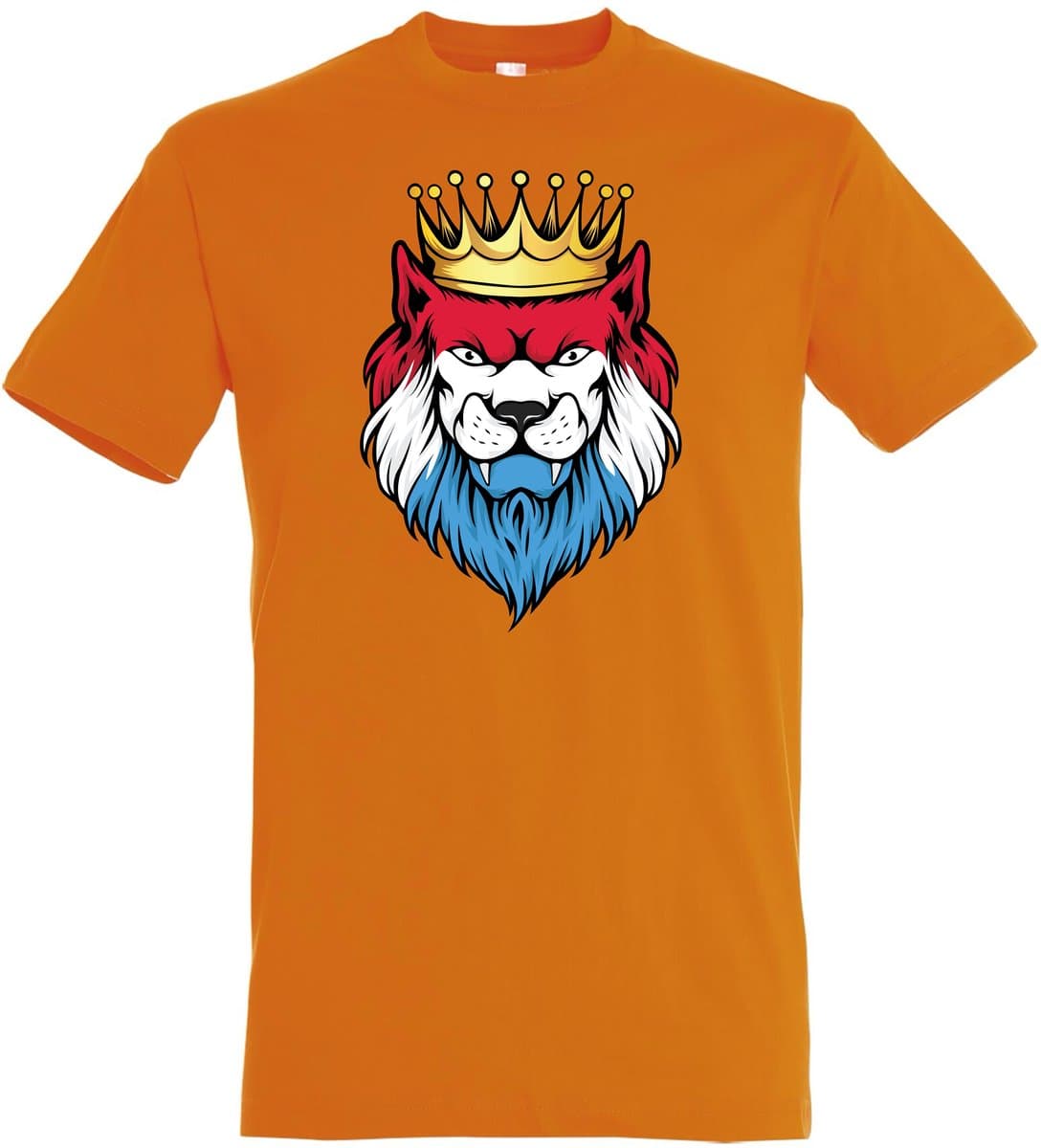 Leeuw Rood Wit Blauw T-shirt - Oranje - Oranje T-shirt - Koningsdag - Koningsdag Outfit - Koningsdag Kleding - Heren - Dames - Unisex - Oranje Kleding - Maat L (EAN: 8785321511726): De kleur is echt een schok!