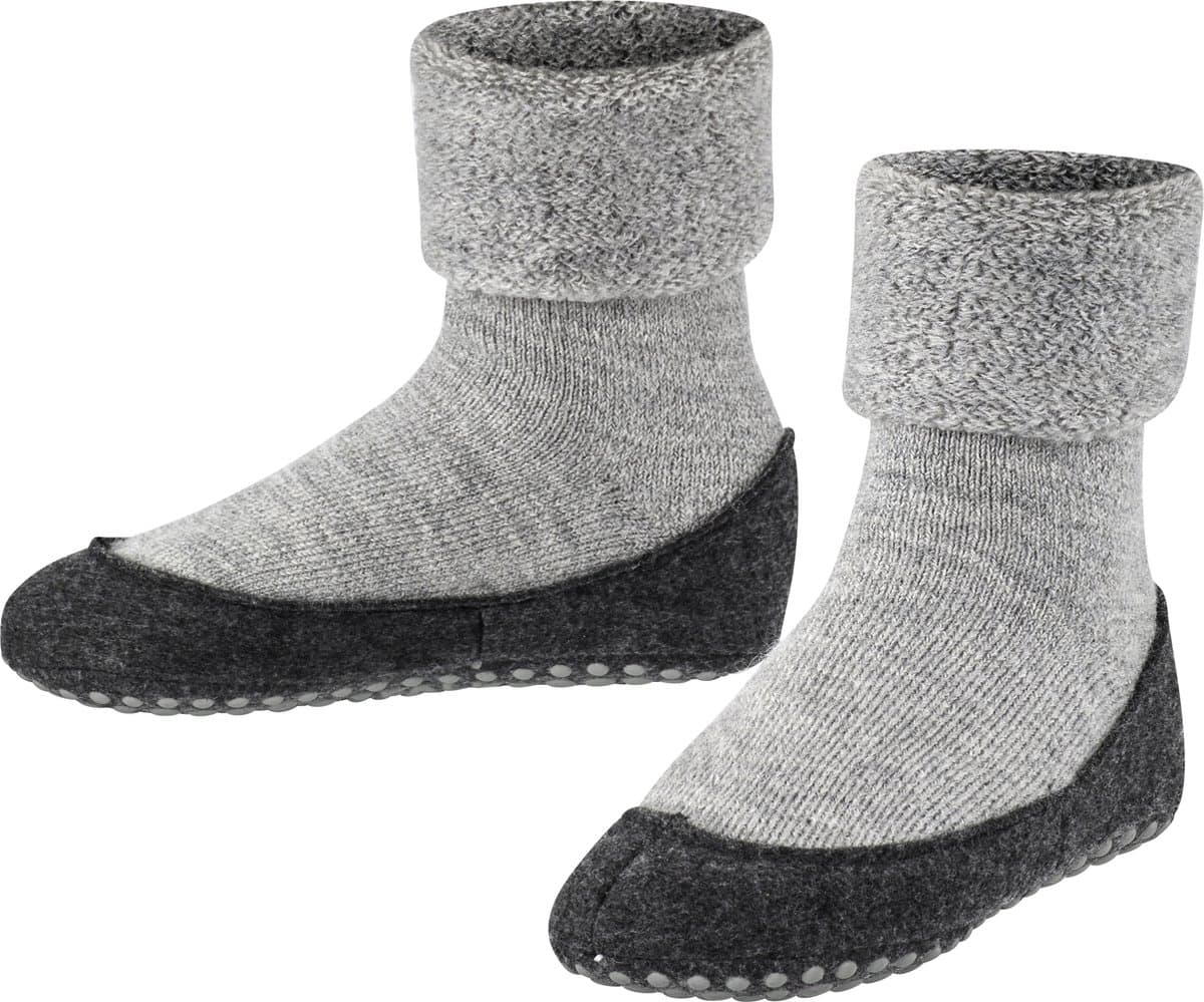 FALKE Cosyshoe Minis antislip noppen merinowol huissokken pantoffels kinderen grijs - Maat 23-24 (EAN: 4031309470306): Waarom ik meteen verliefd werd op deze mini‑pantoffels