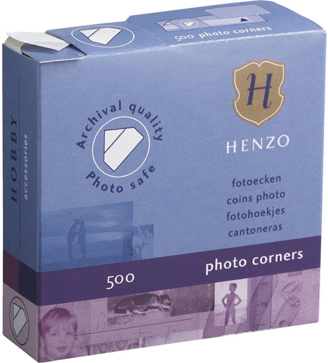 Fotoplakkers - Henzo - Fotohoekjes - 500 stuks - Transparant (EAN: 8711229183123)