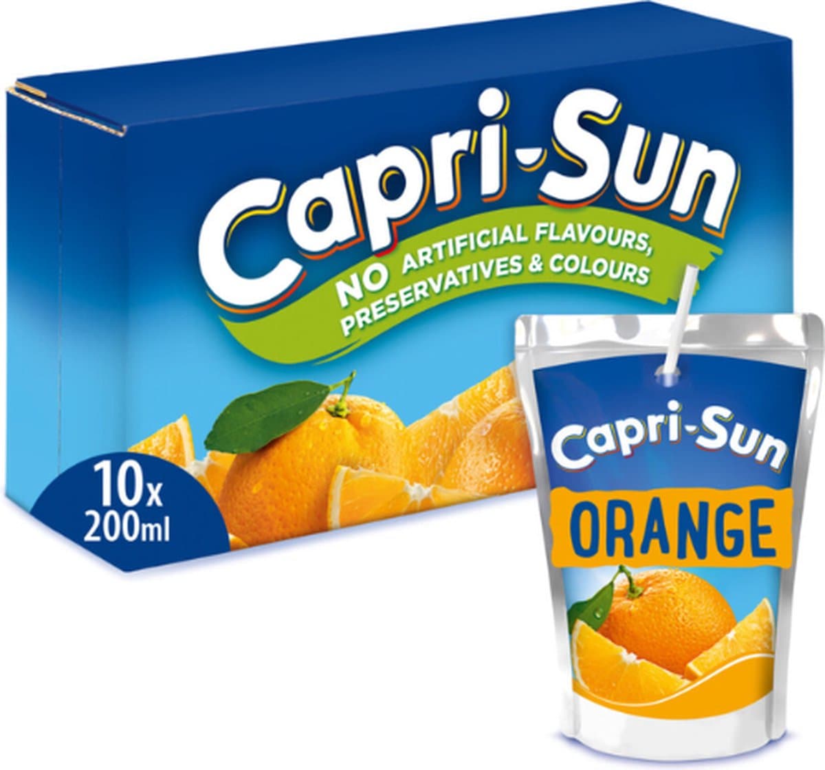 Capri Sun Orange - dorstlesser voor kinderen - 40 pack - 200ml (EAN: 4000177032749): De eerste indruk