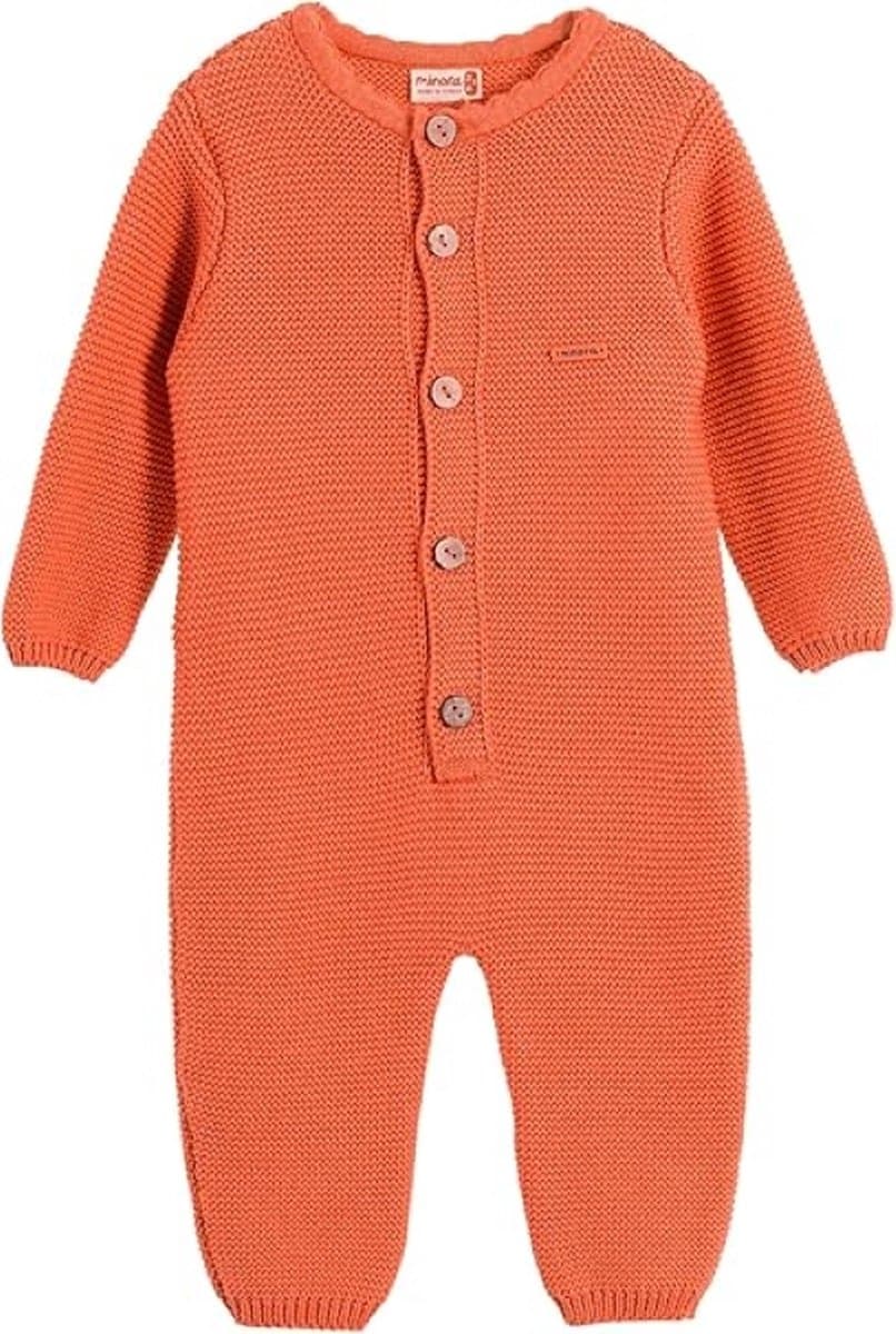 Minora gebreide baby kleding jongens-Unisex boxpakje-Baby kleding jongens en meisjes- Maat 74/ 6-9 Maanden-Newborn overalls winter-Orange-Kraamcadeau - koningsdag (EAN: 6010635881824)