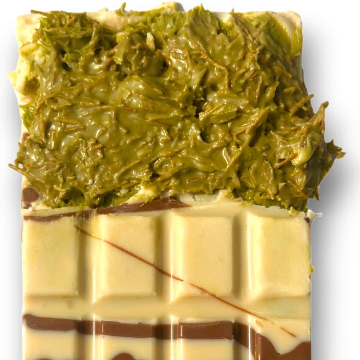 Dubai Chocolade Reep Witte Chocolade | Pistache & Knafeh | XL | Extra Crunchy Dubai Chocolate Bar | EXTRA GEVULD | 220 Gram (EAN: 8720892520708)