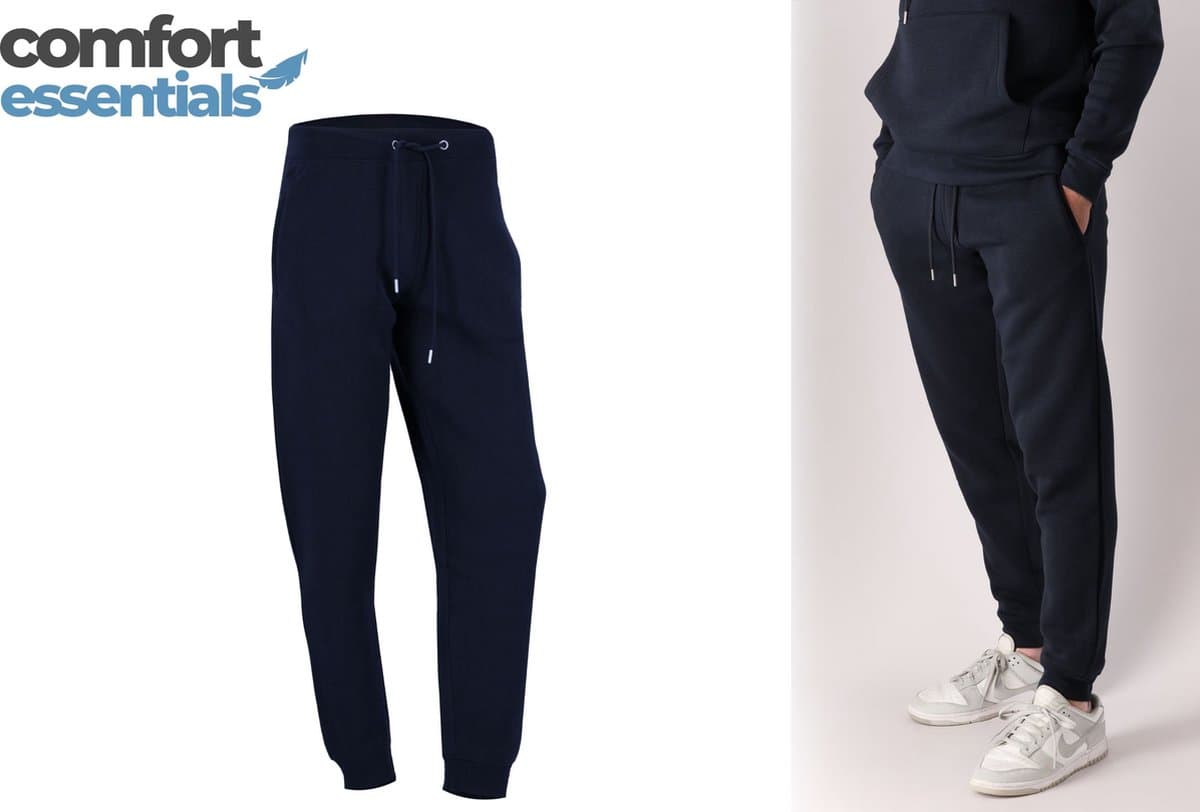 Comfort Essentials Joggingbroek Heren - Navy - M - Trainingsbroek Heren - Sweatpants - Traingspak Heren (EAN: 8721055482857)