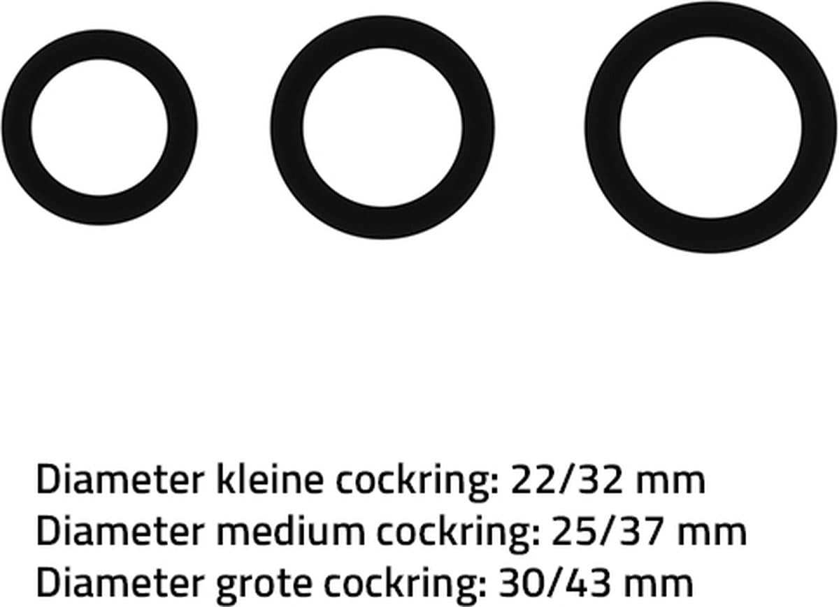 Erovibes - Cockring - Penisring - Cockringen - Siliconen - 3 Stuks (EAN: 5430003902226)