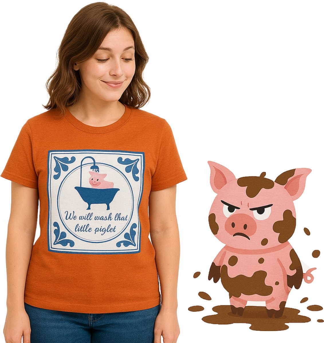 JAP Oranje Koningsdag - WK voetbal 2025 dames shirt (Maat S) - Regular fit - Oranje kleding - "We will wash that little piglet" - 100% Katoen t-shirt (EAN: 8720929478774): Waarom dit shirt wél in mijn “ja, dit blijf ik dragen” lijstje staat ✨