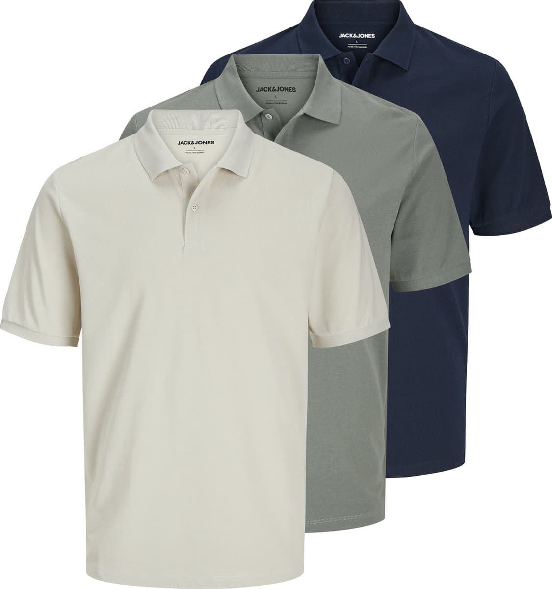 JACK&JONES - JJKANE POLO SS 3PK MP Heren Poloshirt (EAN: 5715678175138)
