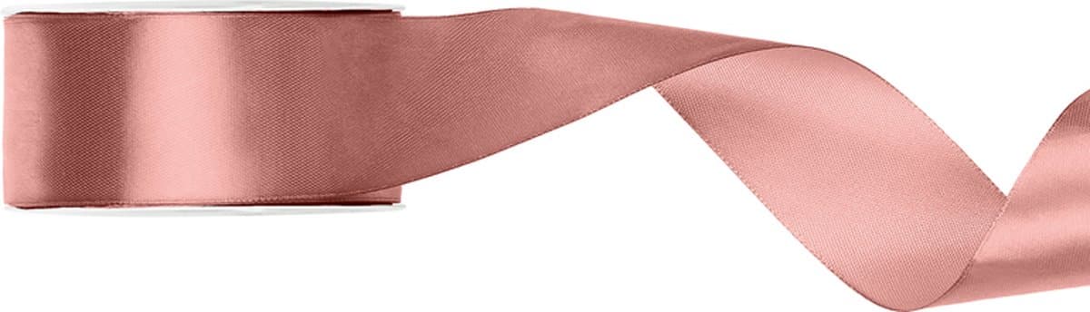 Satijn lint 38mm breed dusty roze, rol 25 meter - hobbylint - sierlint - cadeaulint - satin ribbon (EAN: 5904555057876)