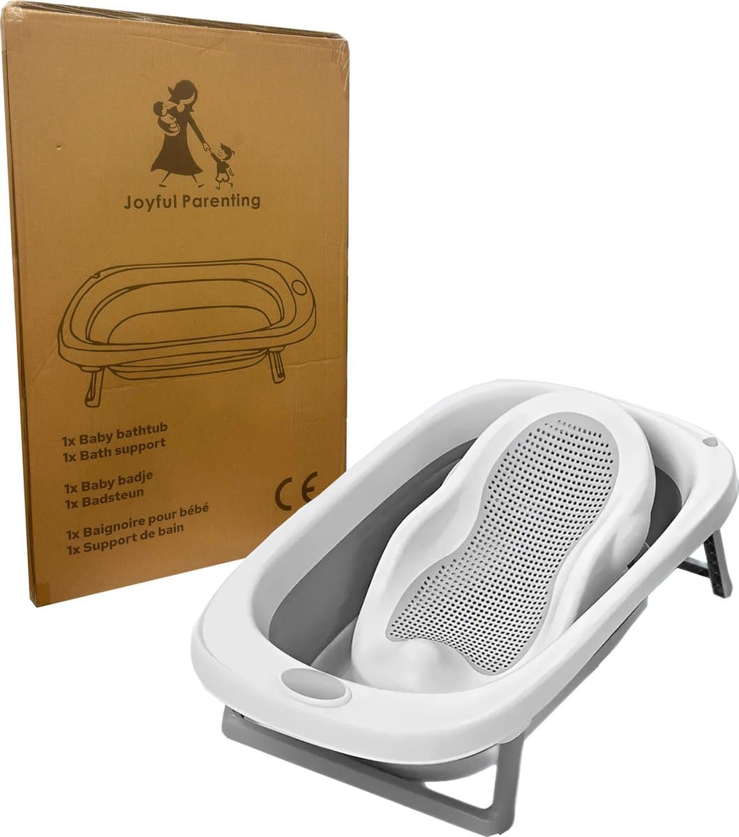 Joyful Parenting Opvouwbaar Babybad met Ligstandaard - Inclusief Thermometer - CE Gekeurd Baby Bad (EAN: 8721161714002)