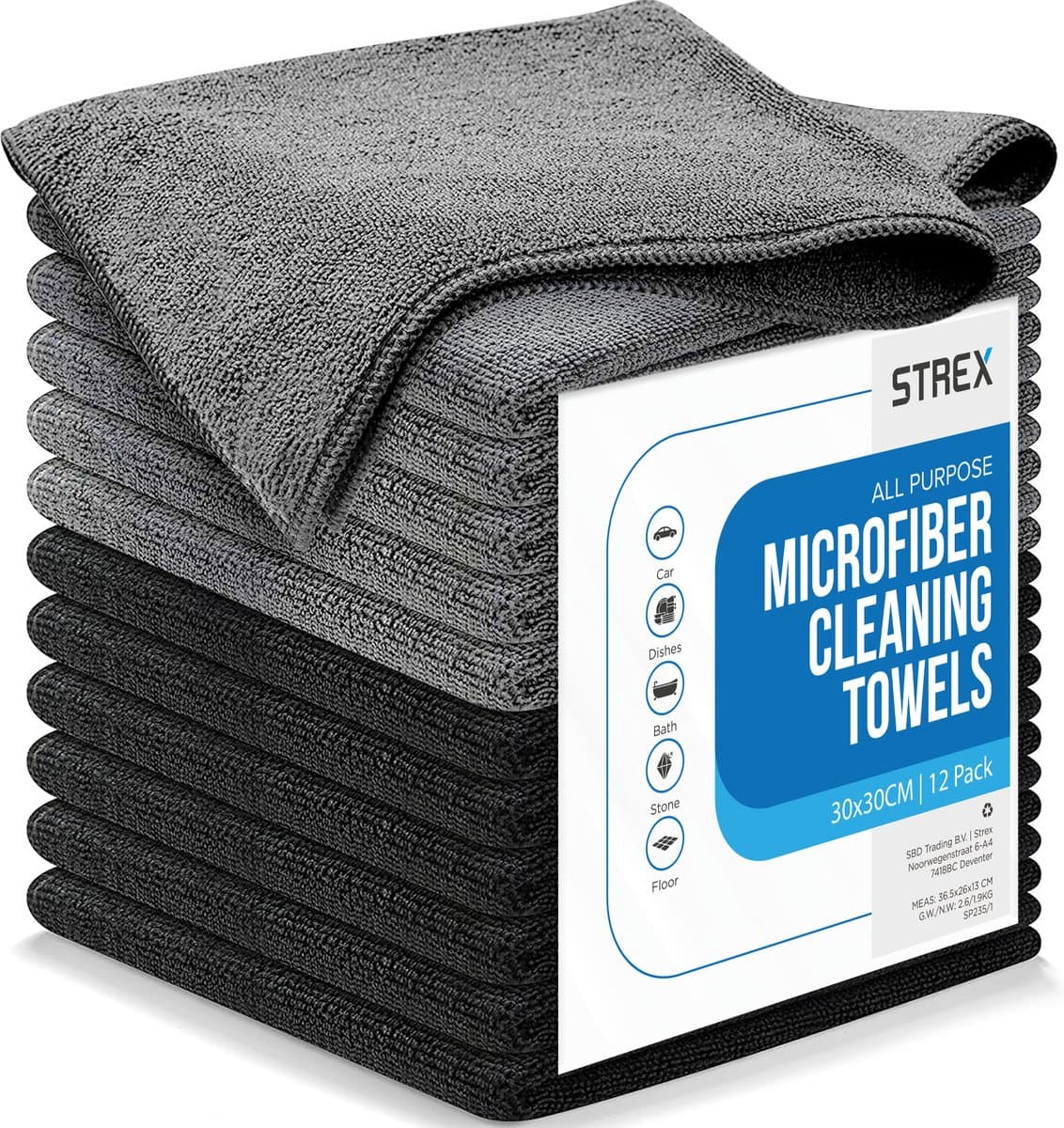 Strex Microvezeldoekjes - 12 Stuks 30 x 30 cm - Wasbaar - Schoonmaakdoekjes - Schoonmaak / Auto (EAN: 8720254661599): Waarom ik deze doekjes in huis haalde
