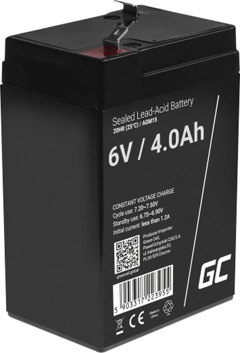 Green Cell 6V 4Ah (F1 4.6mm) 4000mAh VRLA AGM accu (EAN: 5903317223955): **Waarom ik dit product koos**
