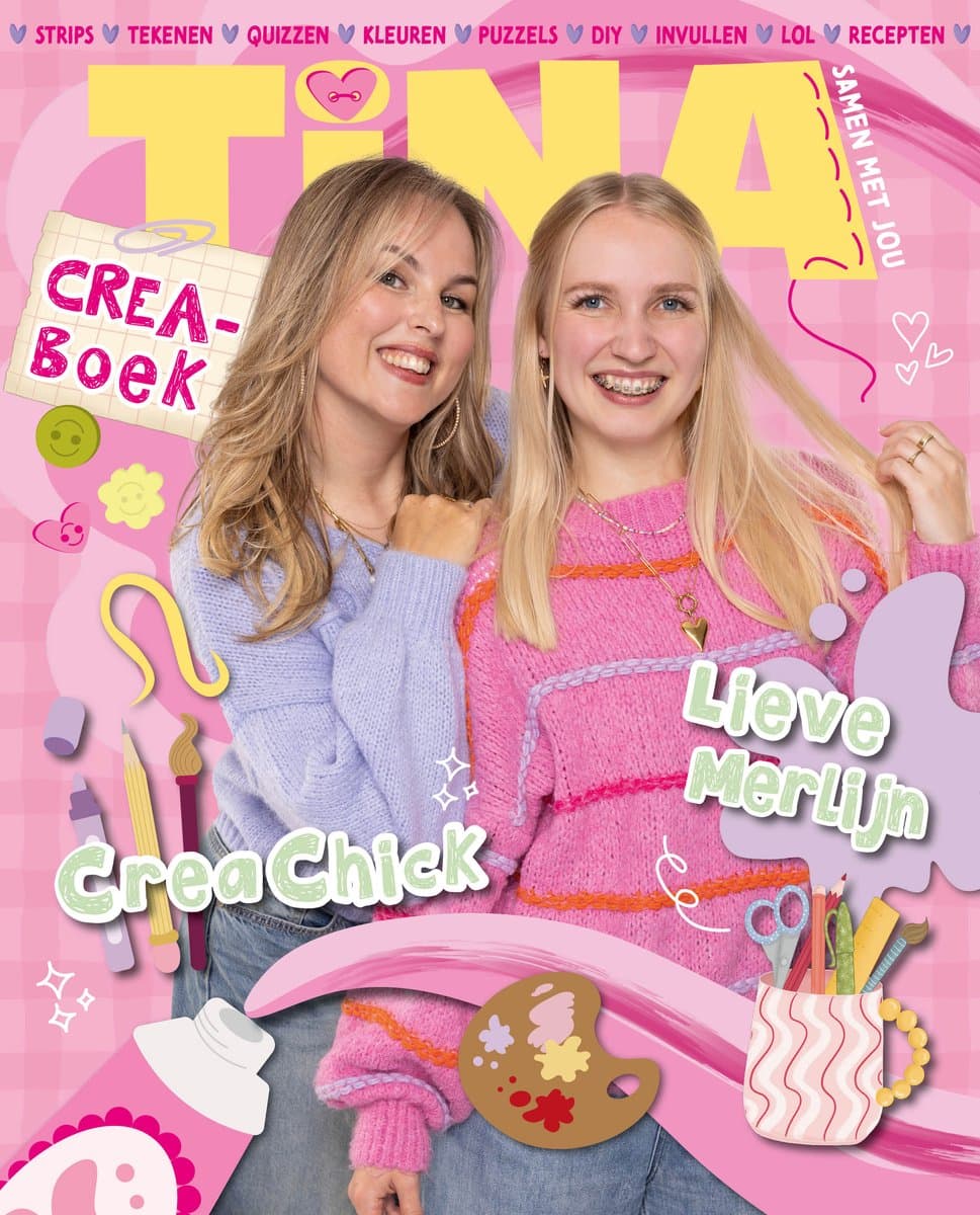 Tina Boekspecial Creaboek - CreaChick - Lieve Merlijn - Vakantieboek - Doeboek - Knutselen Meisjes - Creatief knutselboek kinderen - Puzzels - Tekenen - DIY - Boek Meisje - Invulboek - Kleuren - Invullen - DIY - Quiz - Strips - Tijdschrift (EAN: 9...