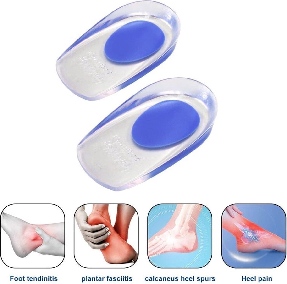 hakverhoger - hakverhoging - Maat 35-40 - hielbeschermers - hielbeschermers siliconen - hielspoor zooltjes (EAN: 8720726462501)