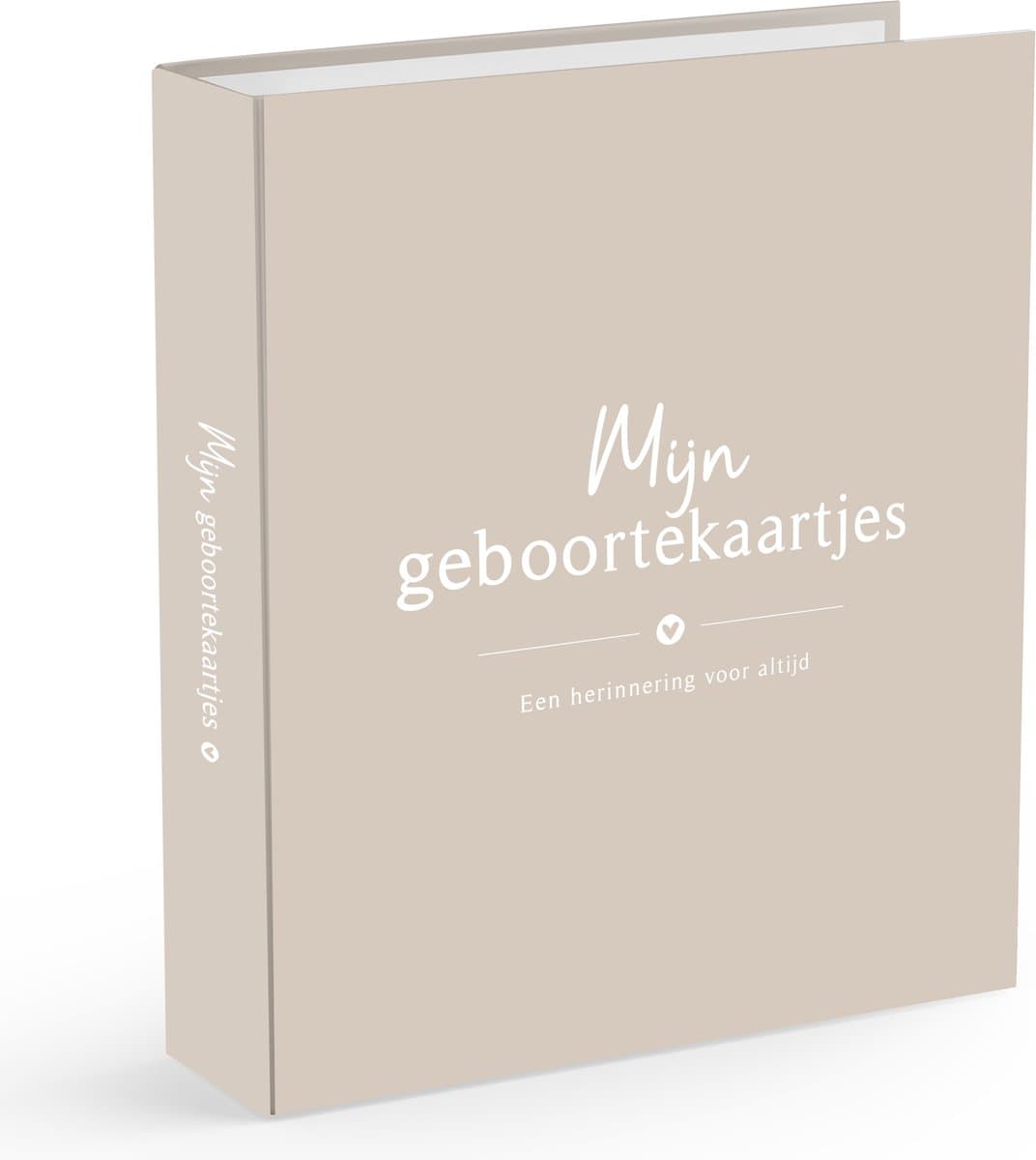 Fyllbooks - Geboortekaartjes Bewaarbundel - Bewaarmap - A5 Formaat - Beige - Geschikt voor: 30 tot 60 Kaartjes (EAN: 6096707998935)