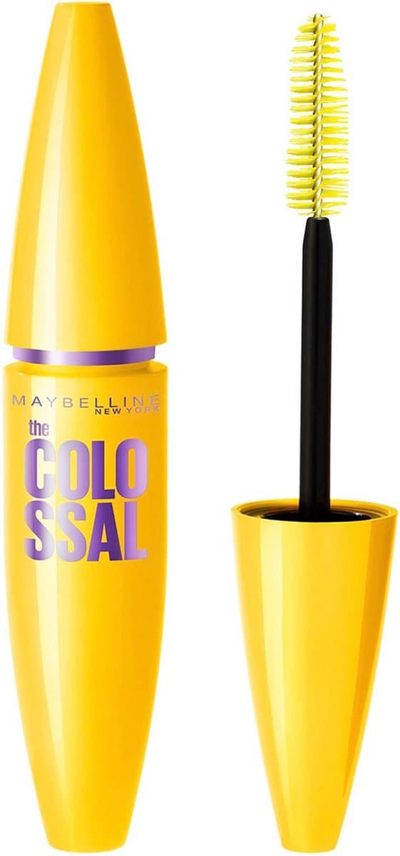 Maybelline Volum' Express Colossal Glam Black Mascara – Volume Mascara (EAN: 0000030074576): Een icoon in een geel jasje 💛