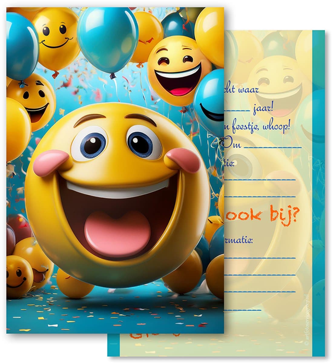 8 stuks Uitnodigingen kinderfeestje met enveloppen - uitnodiging kinderfeestje - Uitnodiging kinderfeestje jongen - uitnodigingen met enveloppen (EAN: 8945005510036): Koel en stikkelig – maar heel leuk!