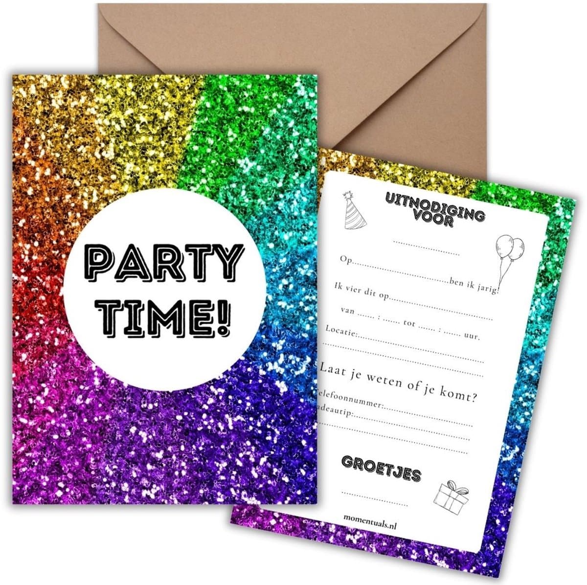 Uitnodiging Kinderfeestje 10 Kaarten + Enveloppen - Disco Kleuren - Party – Jongen & Meisje – Uitnodigingskaarten - Beschrijfbaar – Verjaardag Kind (EAN: 8721161817727): 🎉 Waarom ik direct verliefd werd