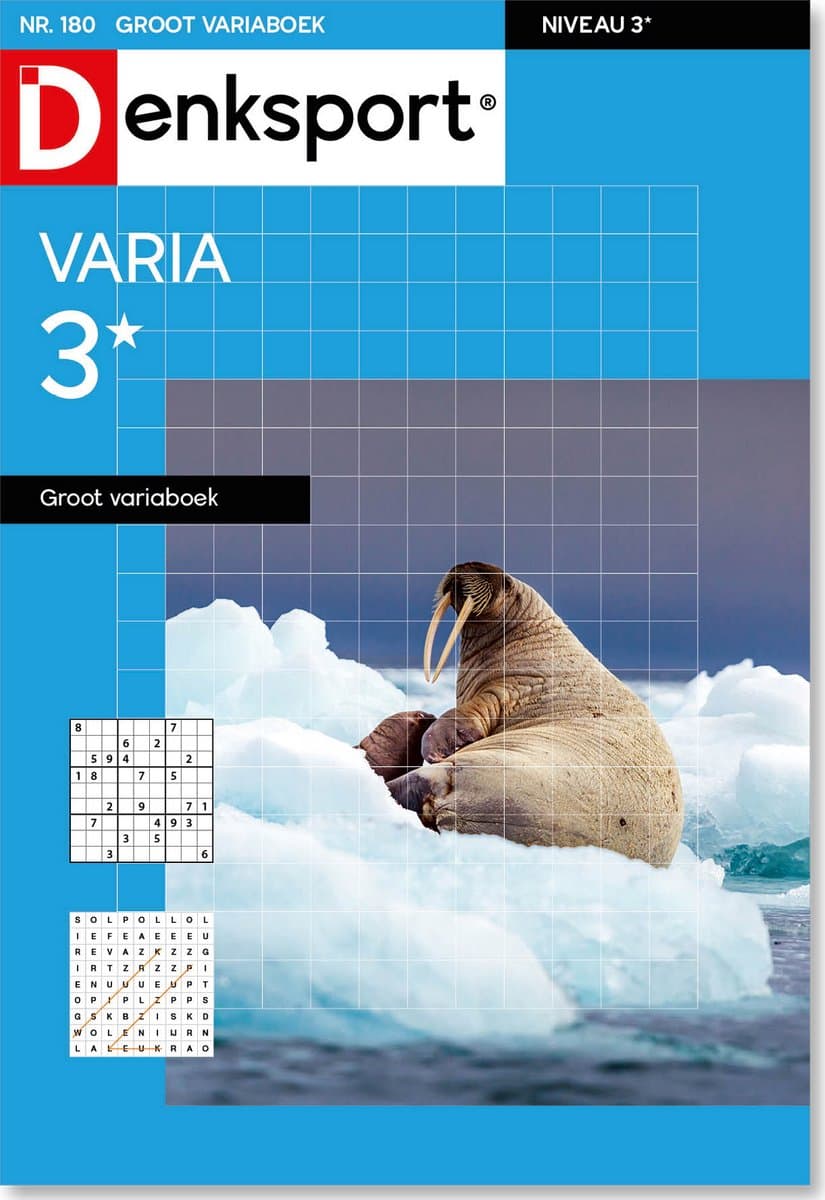 Denksport Puzzelboek Varia 3* groot variaboek, editie 180 (EAN: 8710835877594)