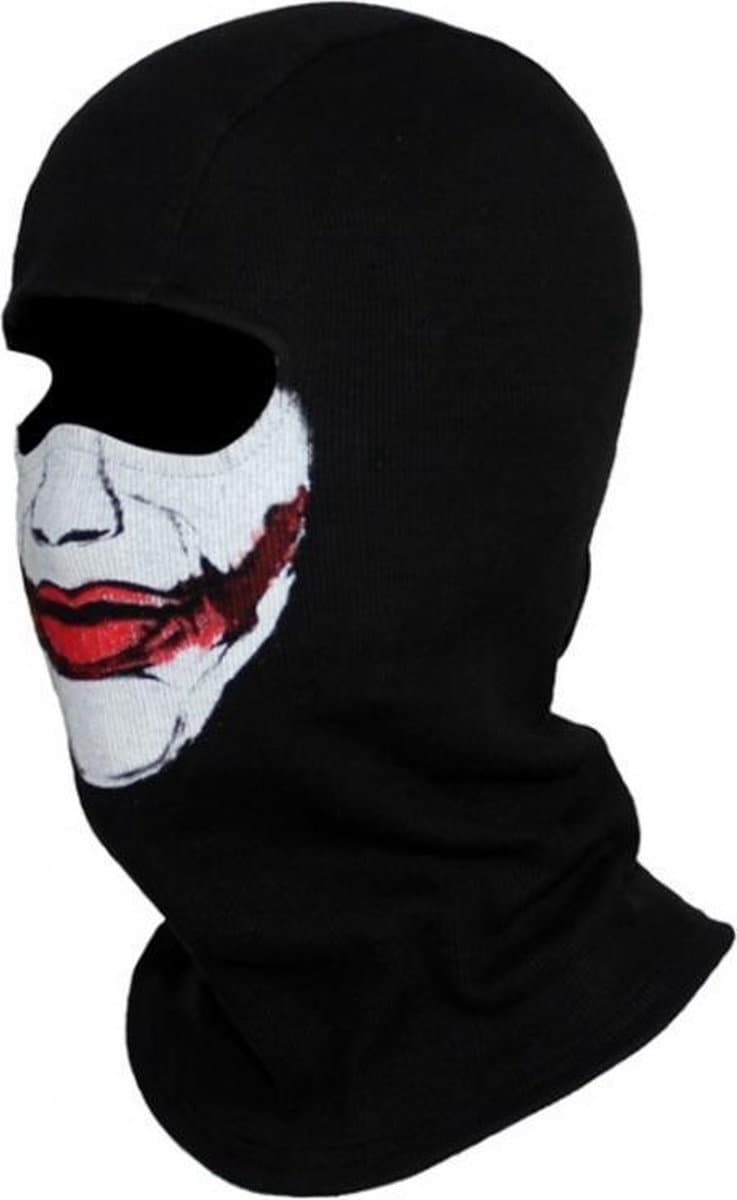 ***Ski Masker - Motor Gezichtsmasker Ghost- Winddicht Bivakmuts - Balaclava - Zwart - van Heble® *** (EAN: 8720909500952)