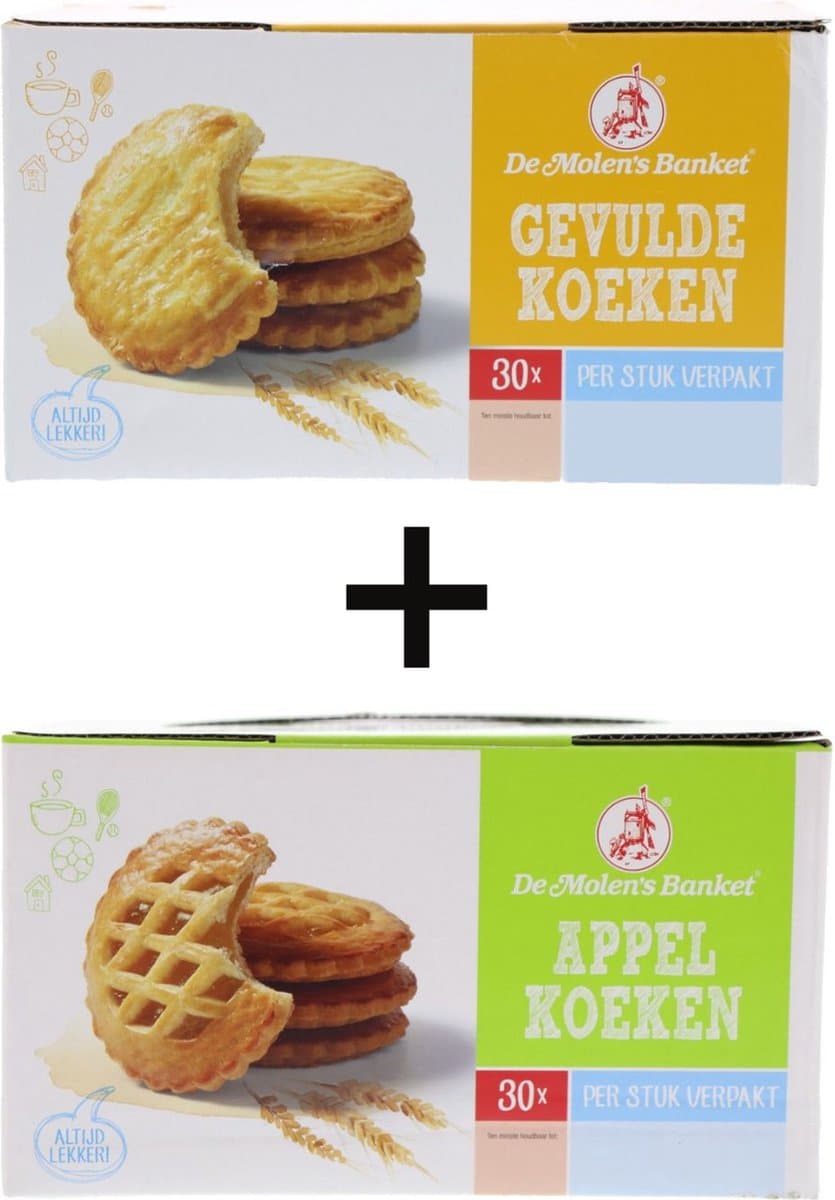 De Molen MIX Gevulde Koek 30x50gr + Appelkoeken 30x50gr | Apart Verpakt | MIX VOORDEEL PAK (EAN: 8712012508574): Waarom dit pakket zo’n hit is in onze community
