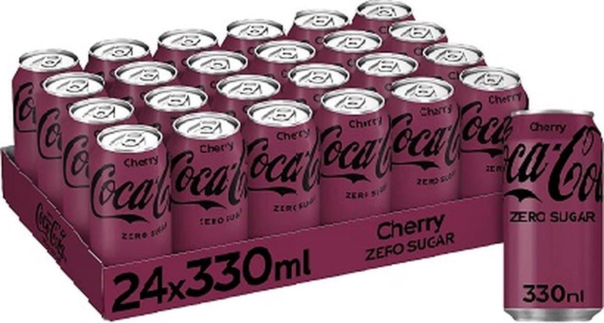 Coca Cola Zero Sugar Cherry 24 blikjes x 33 cl (EAN: 5000112658910)